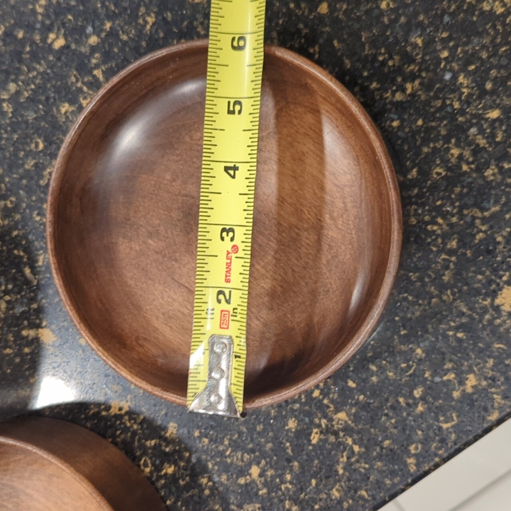 Hand turned wood bowl set - Picture 8 of 11